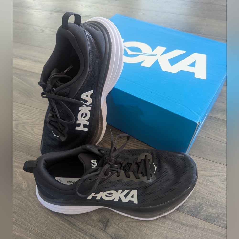Almost New HOKA Men's Black Running Shoes